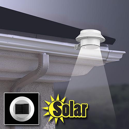 2015 Wholesale Free Shipping Sensor Solar Power 3 LEDs Garden Light LED Fence Lamp Solar Gutter Light IP44 Outdoor LED Lawn Light Cold White