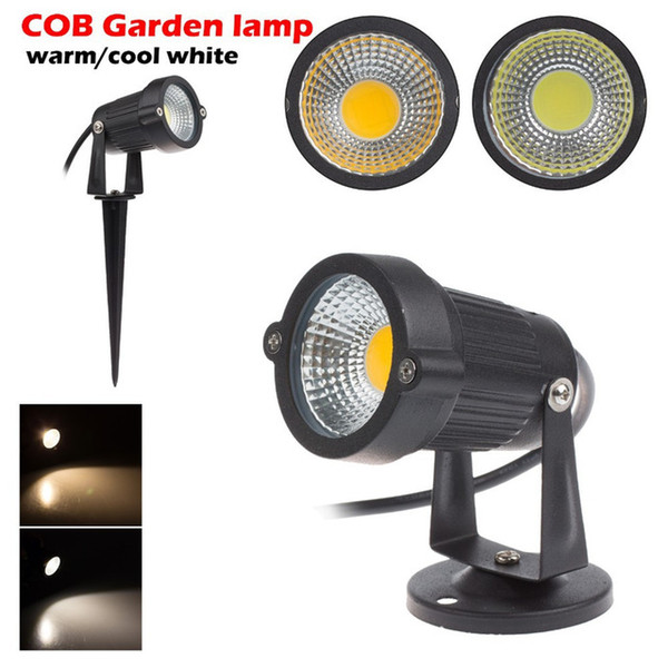 5pcs/lot Waterproof 12V 85-265v LED Garden Light Outdoor 5W COB LED Lawn Lamp Spike Light Pond Path Landscape Spot Lights