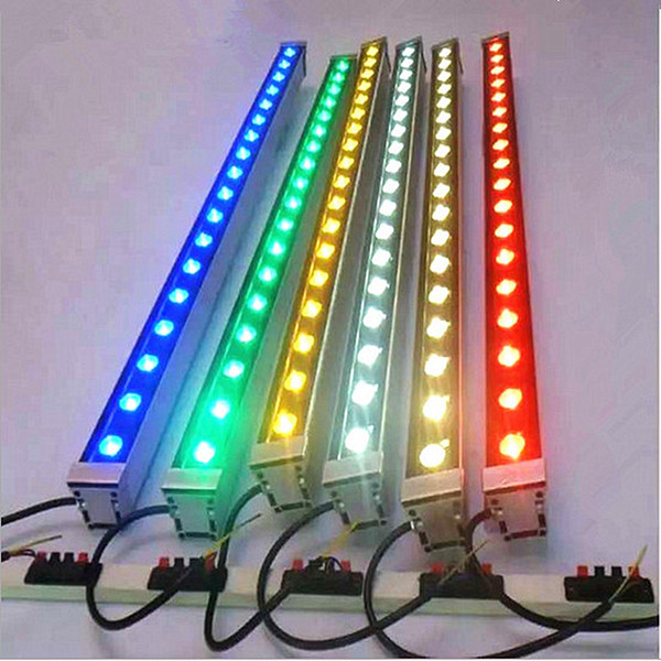 LED wall washer landscape Floodlights high power 18W 24W 36W staining light bar light AC85-265V RGB with many colors DHL free shipping