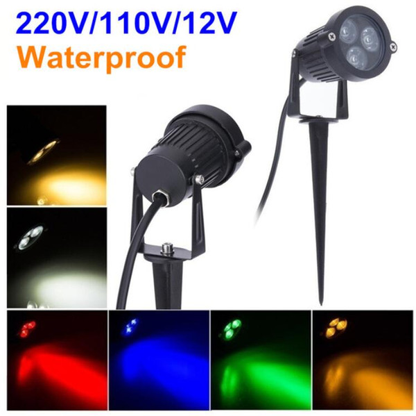 220V 110V Outdoor Lighting LED Garden Light 3W 9W Lawn Lamp Waterproof 12V Landscape Bulb Warm White Green Spike Spot Lights