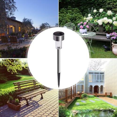 New LED Solar Lights Led Lawn Light Stainless Garden Outdoor Sun Light Corridor Lamp Outdoor Garden Lamp Solar Powered Colored Solar Lamps