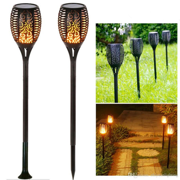 Solar LED Flame Lamp Waterproof Lawn Torch Fire Lights 96LEDs Outdoor Garden Path Light Decoration lights