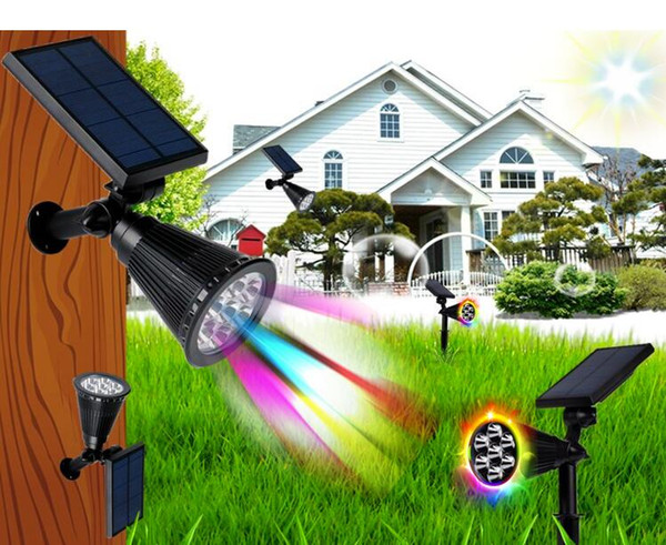 Solar garden led decorative lights outdoor led lawn lamp to plug lights colorful projection landscape lights