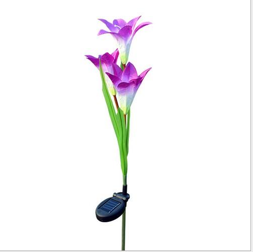 3 Solar Lily Lights Calla Lily LED Simulation Lights Outdoor Decorative Lawn Lights 3 Lily Flower Light 5pcs