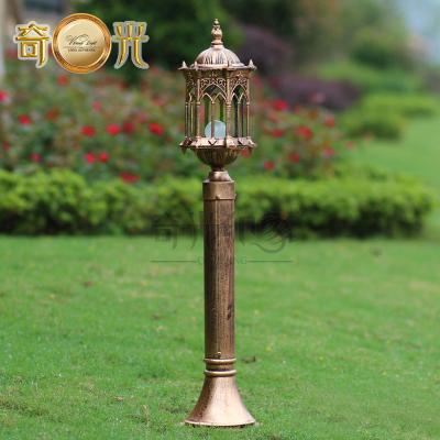 H115CM Europe bronze cottage garden lawn pole lamp aluminum+glass waterproof outdoor backyard pole lighting E27 bulb 220V/110V