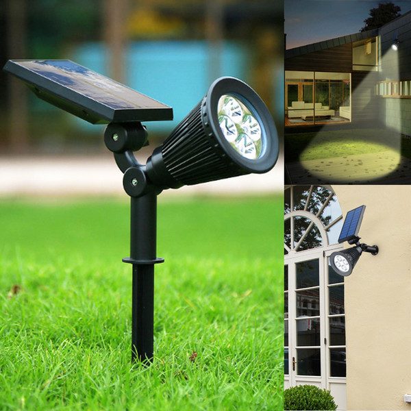 2 Watts Solar Powered Spotlight Lamp Outdoor Lighting Waterproof Garden Lawn Fence Patio Security Wall Lamp Night Light