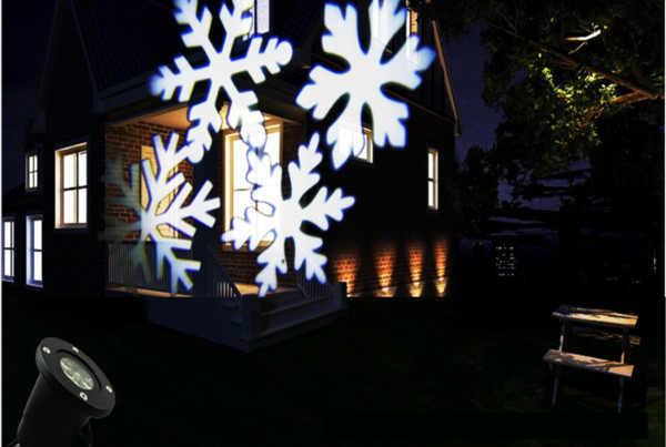 Outdoor water-proof high bright decoration Dynamic white snow fall LED projector Lawn lamps Chrismas decorcation Dynamic Snow fall LED light