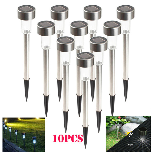 Solar Lamps Lawn LED Light Stainless Steel Solar Garden Lights Led Corridor Light Decoration Outdoor Yard Lamps Water Resistant