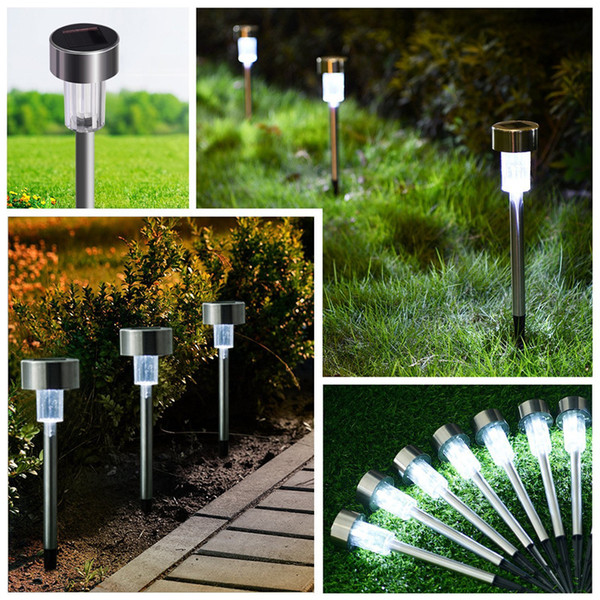 High Quality LED Solar Garden Spot Light Stainless Steel Solar Light Outdoor Waterproof Color Changing Landscape Path Lights