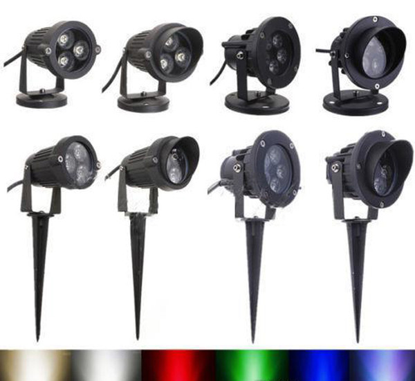 3W LED Floodlight Spotlight Garden Spotlight Outdoor Waterproof IP65 Landscape Wall Yard Path Pond Led Lawn Bulb Rod Base 85V - 240V