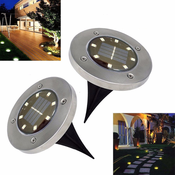 Super Bright 8 LEDs Solar Powered Waterproof Light for Home Yard Driveway Lawn Road Ground Deck Garden Pathway