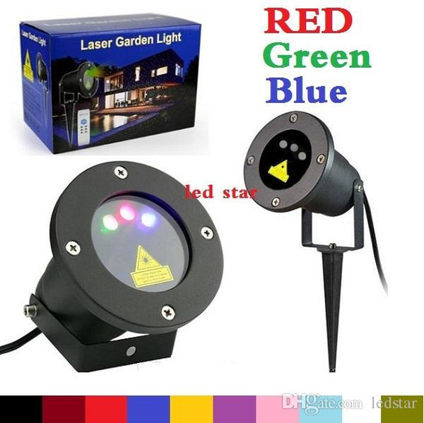 LED laser lights Red & Green & Blue 3 colors Firefly christmas laser light projector for garden AC 110-240V with adapter + remote controller