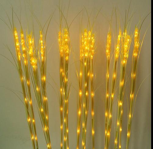 2018 New Wheat seedling LED lamp decoration Reed lamp decoration outdoor Christmas lights Ground light 12pcs