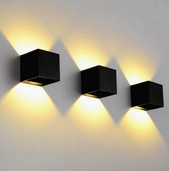 Indoor&Outdoor 8W 10W COB LED Wall Lamps AC110V/220V Living room bedroom Decorate sconce Cold / Warm White Wall Lighting 6pcs Free shipping