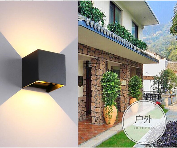 1pcs 8W 10W Dimmable COB IP65 cube adjustable surface mounted outdoor LED lightig,LED indoor wall light, up&down LED wall lamps