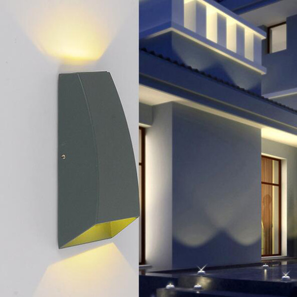 Modern 6W LED Waterproof Garden Light Outdoor Wall Lamp IP54 wall Mounted Courtyard Led wall lights AC90-260V