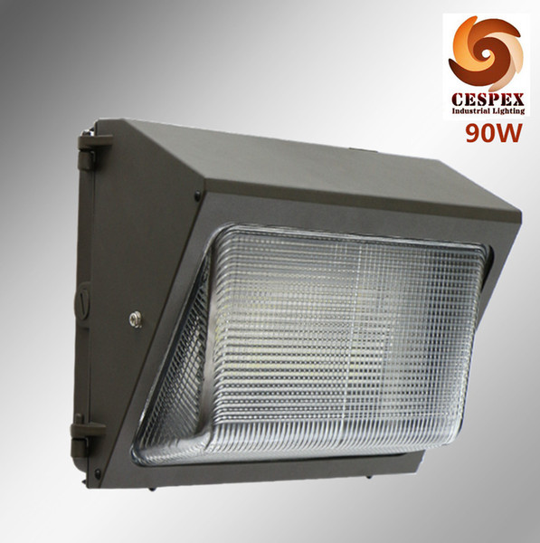 IP65 aluminum alloy AC110V 220v 240v 50/60hz 110lm/w high efficacy 90W LED wall pack light replace 250w high pressure sodium light