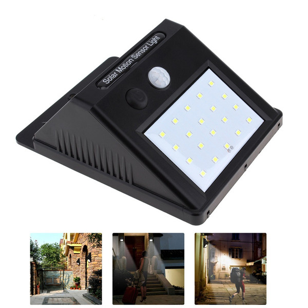 New 20 LED Outdoor Garden Light PIR Motion Sensor Solar Power Wall Light for Garden Yard Step