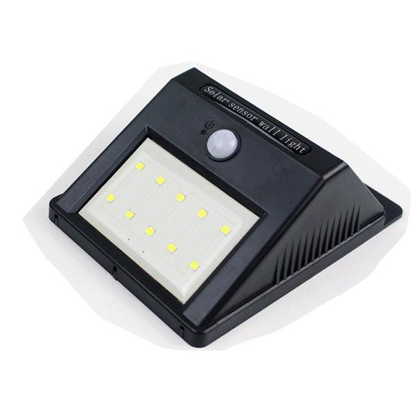 DHL 10 leds LED solar wall light Wireless PIR Motion Sensor Light Outdoor Garden Landscape LED wall lights work in night