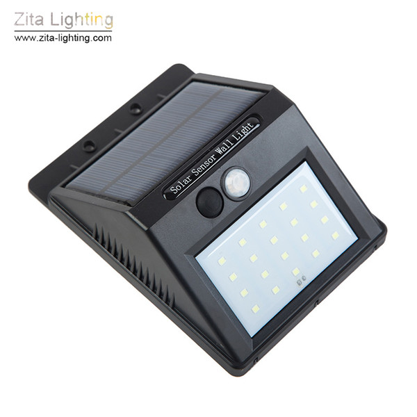 Zita Lighting LED Solar Outdoor Wall Lamp 20LED Motion Sensor Emergency Lighting Garden Pathway Lamps Aisle Porch Solar Panel Spotlight