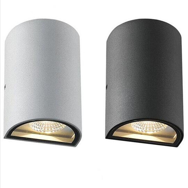 New Arrival 12 pcs/lot COB LED Waterproof Outdoor Modern Wall Light Mounted 2*7W IP65 Aluminum Wall Lamp