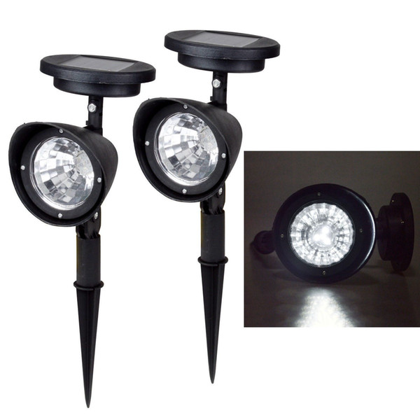 2 pcs 4 LED no flicker no glare Solar Garden Lamp Spot Light Outdoor Lawn Landscape Spotlight Lighting