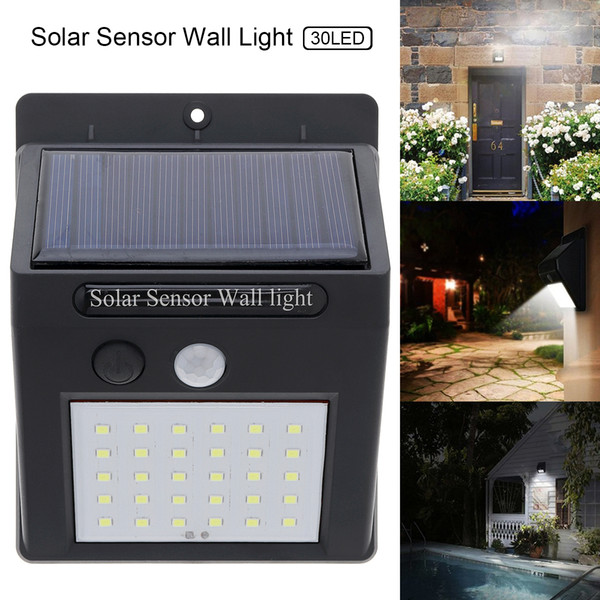 Outdoor Waterproof 30 LED Solar Sensor Wall Light with Light Sensation for Garden / Yard / Driveway SOL_006