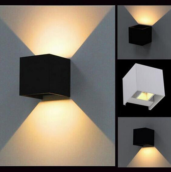 Dimmable COB 8W 10W IP65 Adjustable Surface Mounted Cube Led Wall Lamp Outdoor Up and Down Wall Lamp Indoor Wall Light