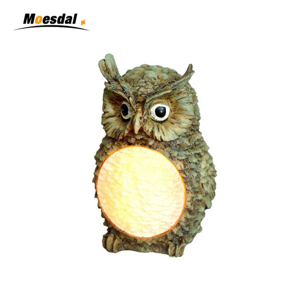 MOESDAL Owl-shaped Solar Light Control LED Waterproof Fence Light Outdoor Garden Courtyard Hotel Decoration Animal Style Lamp