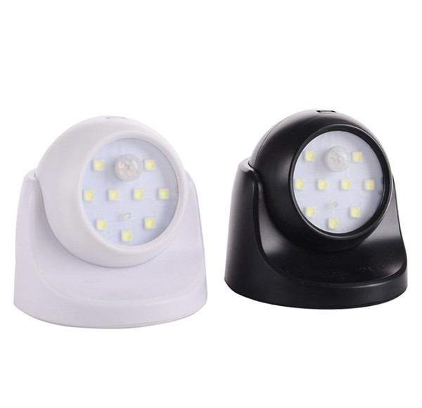 9LED dual sensor light control human body induction energy saving lamp 360 degree rotation automatic induction night light