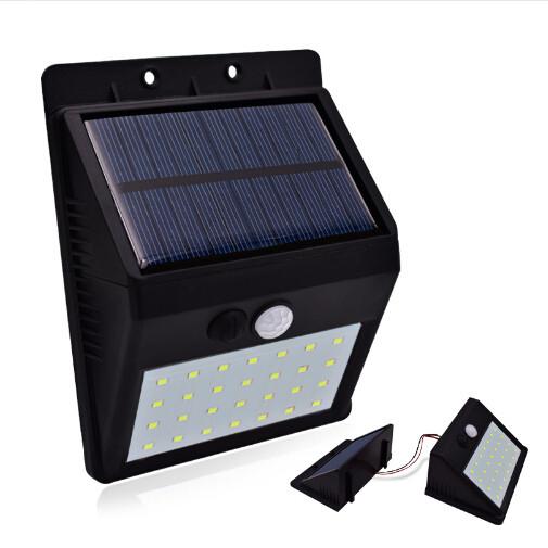 Abajur Luminaire 28 Leds Solar Motion Sensor Light Super Bright Waterproof Outdoor Three Modes Security Separable Night Lamp for Garden Wall