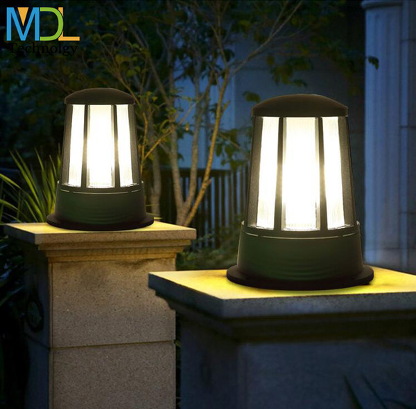 Modern Wall post lamp waterproof Luminaire outdoor garden light LED wall lamp villa lawn lamp E27 Bulb AC220V Lamparas Fixtures