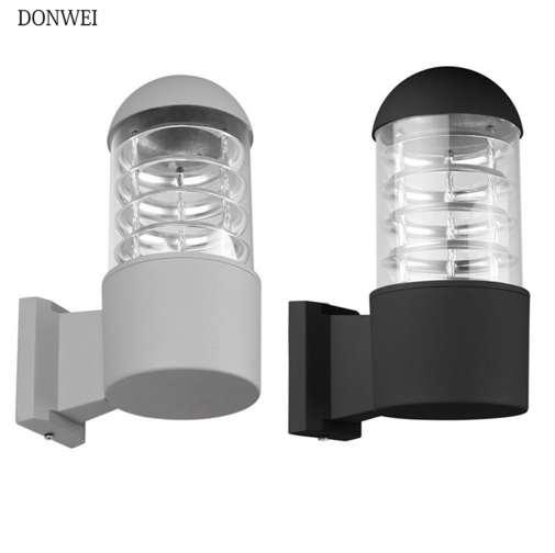 LED Outdoor Wall Lamps IP65 Waterproof Wall Lamp Glass Lampshade LED Wall Light Fixtures E27 Socket AC 85-240V Corridor Lighitng