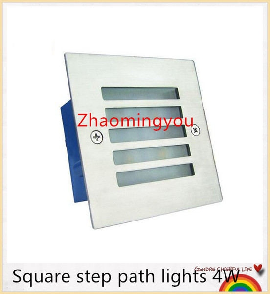 YON Free shipping Square step path lights 4W 400lm AC 85-265V ulter bright high power led fixtures aluminum waterproof outdoor led light lam