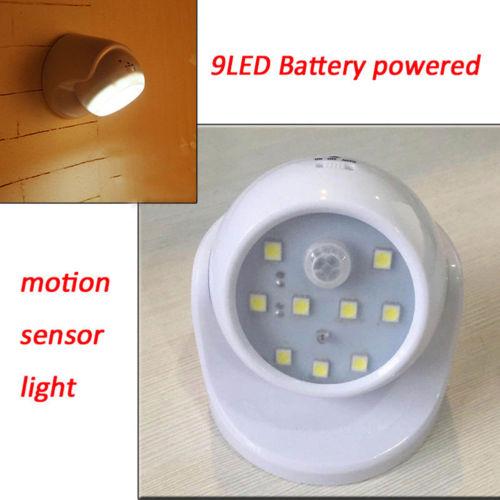 6PCS 3*AA battery LED light control human body induction energy saving lamp 360 degree rotation automatic sensor light