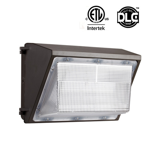 Stock In US + ETL DLC Approve Outdoor LED Wall Pack Light 100W Industrial Wall Mount LED Lighting AC 110-265V Warranty 5 Years