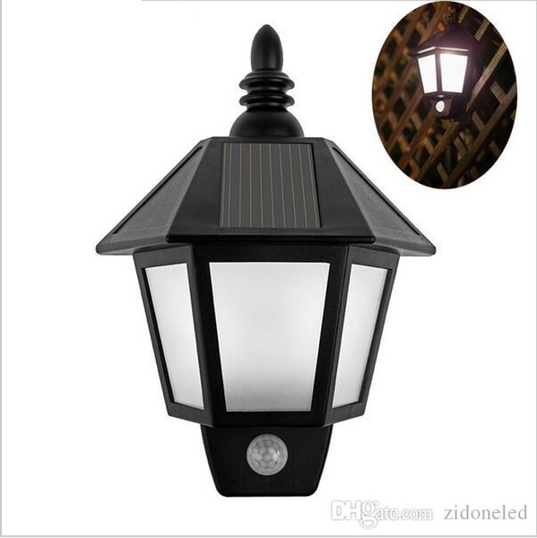 outdoor wall lights new LED Solar Light Modern Outdoor Lighting Motion Sensor Activated Hexagonal Wall Lamp for Garden Decoration