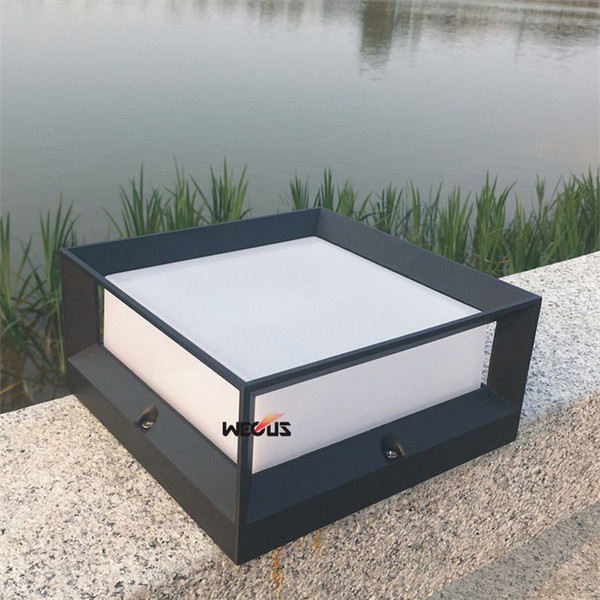 Outdoor waterproof LED courtyard stigma lights, wall pillars lights, simple square outdoor lights