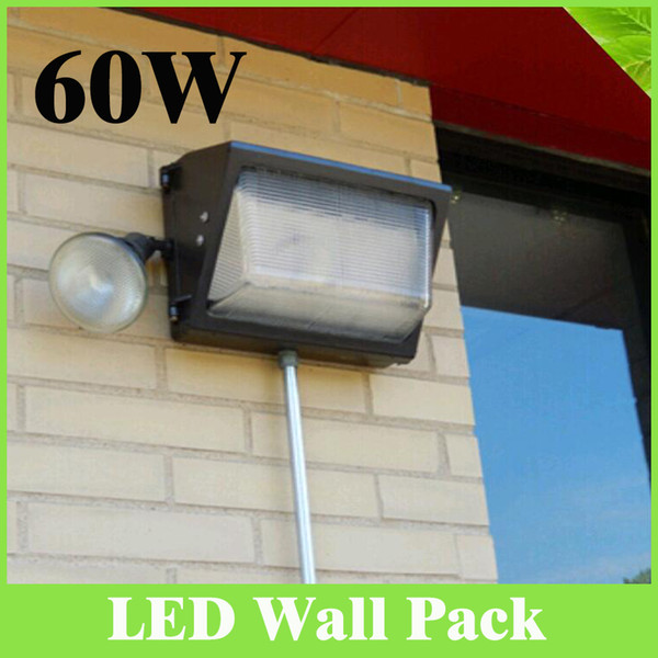 UL DLC Approve Outdoor LED Wall Pack Light 60W Industrial Wall Mount LED Lighting Waterproof IP65 Outdoor Wall Lamp Floodlight free shipping