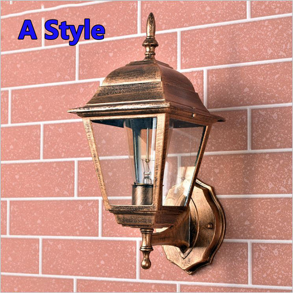 Retro European Wall Lamp 110V 220V Outdoor Waterproof Wall Lamp Aisle Balcony Courtyard Wall Lamps