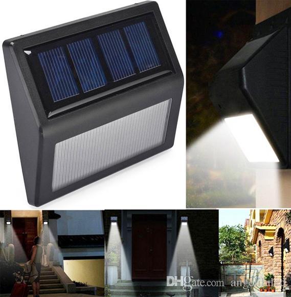 Outdoor Wall Lamps Solar Lights IP55 Solar Powered Auto Sensor Light for Modern Fixture Hallway Garden Stair Fence Wall Step Lighting