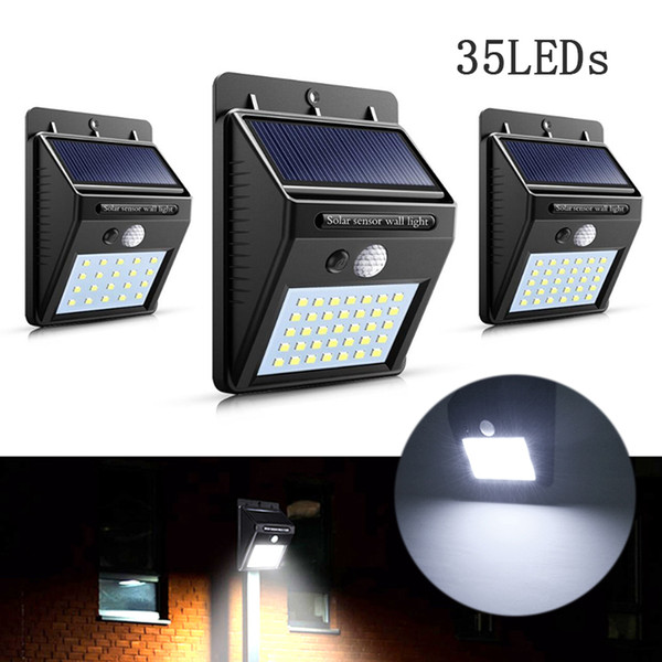 35 LED Solar Lights Solar PIR Motion Sensor Outdoor Waterproof Garden Lamps With Three Modes exterior Wall Lamps Super Bright