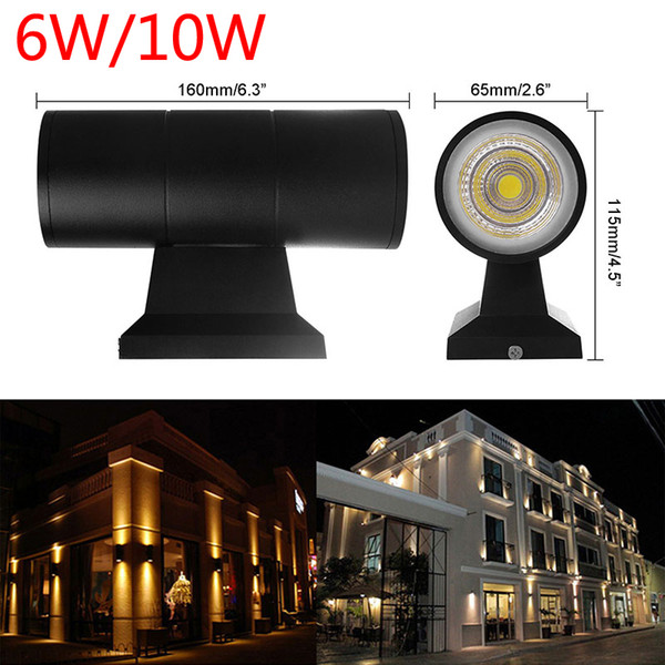 2019 Hot 6W 10W 20W Led Cob outdoor street lighting wall lamp Up Down Dual-Head Cylinder Indoor balcony fixture Waterproof IP65 Garden light