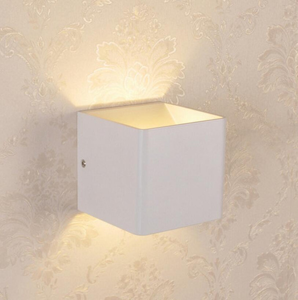 Hot sale AC85-265V Modern LED Wall lamp With Square Shape High Quality 7W Household Living/ Bed Room LED Aluminum Wall light