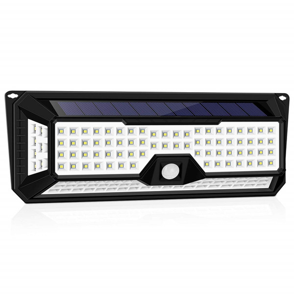 New Upgraded Solar Lights Waterproof Outdoor Wireless 136LED Lights of 4 Sides with Wide Lighting Area For Front Door Garden Patio Yard