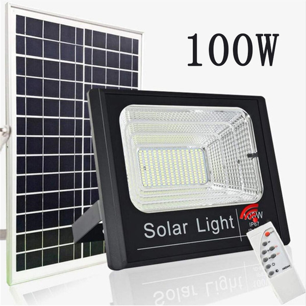 Outdoor Light LED Solar Lights Power 30W 50W 60W 100W Flood Light bluetooth Speaker IP65 Waterproof Energy Saving