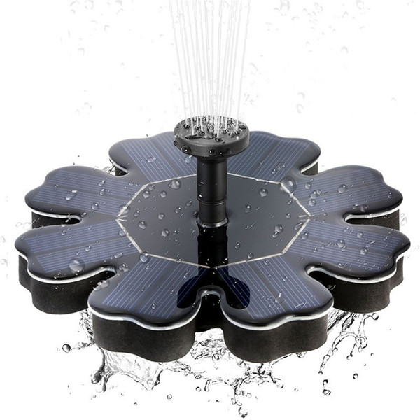 Nicely 180L/H 8V/1.4W Solar Panel Powered Brushless water pump Yard Garden Decor Pool Pond Round Petal Floating Fountain Water Pump