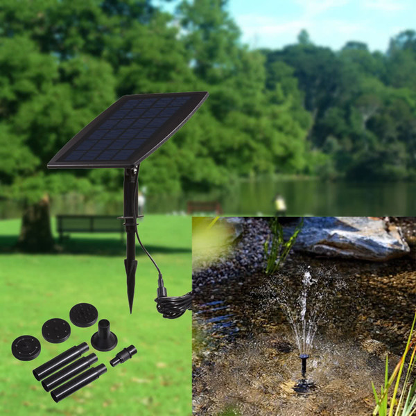 H16552 Solar Power Panel Landscape Pool Garden Fountains Pluggable Solar Power Decorative Fountain 9V 2.5W Paisaje Piscina Fuentes De Jardin