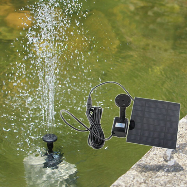 Solar Power Panel Landscape Pool Solar Pump Garden Fountains Pluggable Solar Power Decorative Fountain 7V 1.2W Water Pump