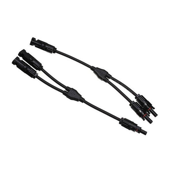 1 Pair MC4 Y Branch Connector Solar Panel Adaptor Cable Connectors,by CE, TUV, UL.to parallel connect multiple panels together